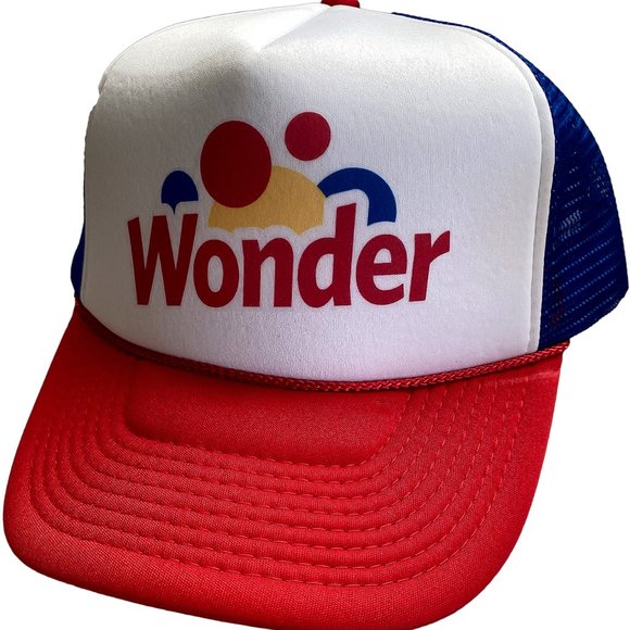 Vintage Wonder Bread Trucker Hat Mesh Hat adjustable Snap Back Cap Blue - Picture 1 of 3